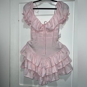 Mixed threads cute Pink dress